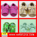 China Wholesale Summer Autumn made in Korea sweet color tassels sandals and bow european trendy leather shoes